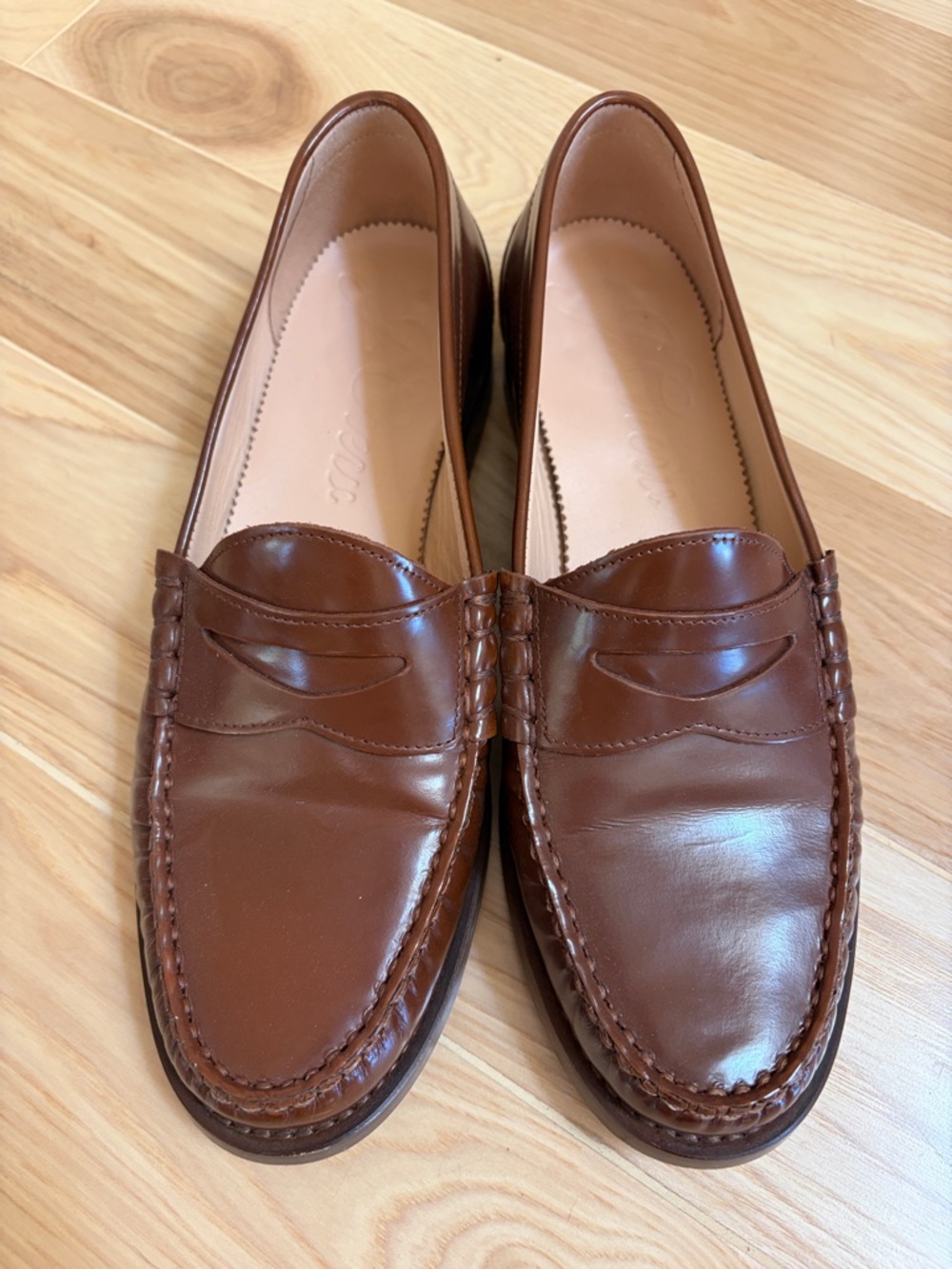 Classic Brown Leather Penny Loafers
